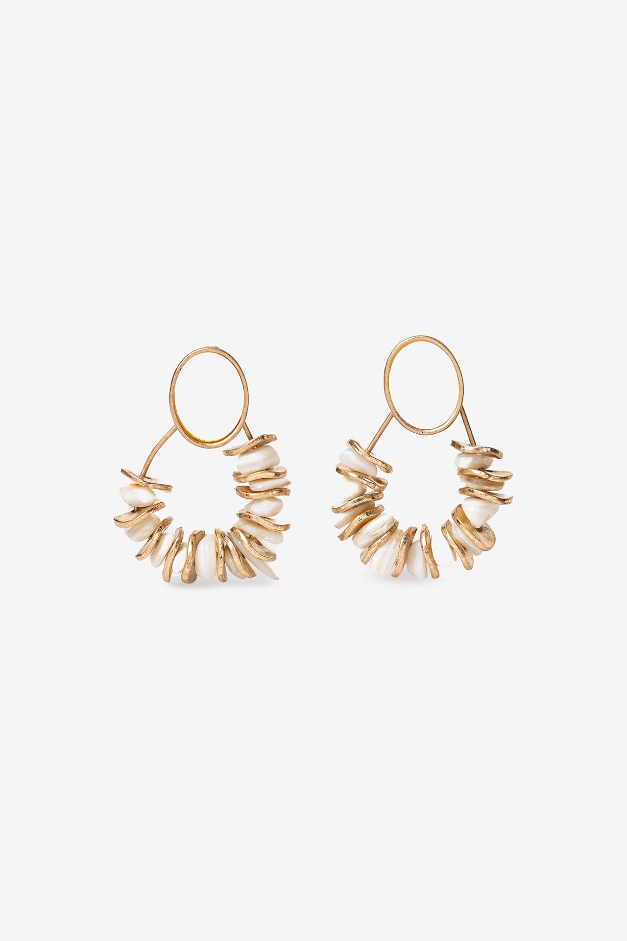 Pendientes Hueso Piedra Blanca
