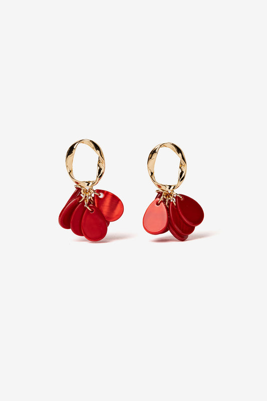 Pendientes Lagrima Rojo