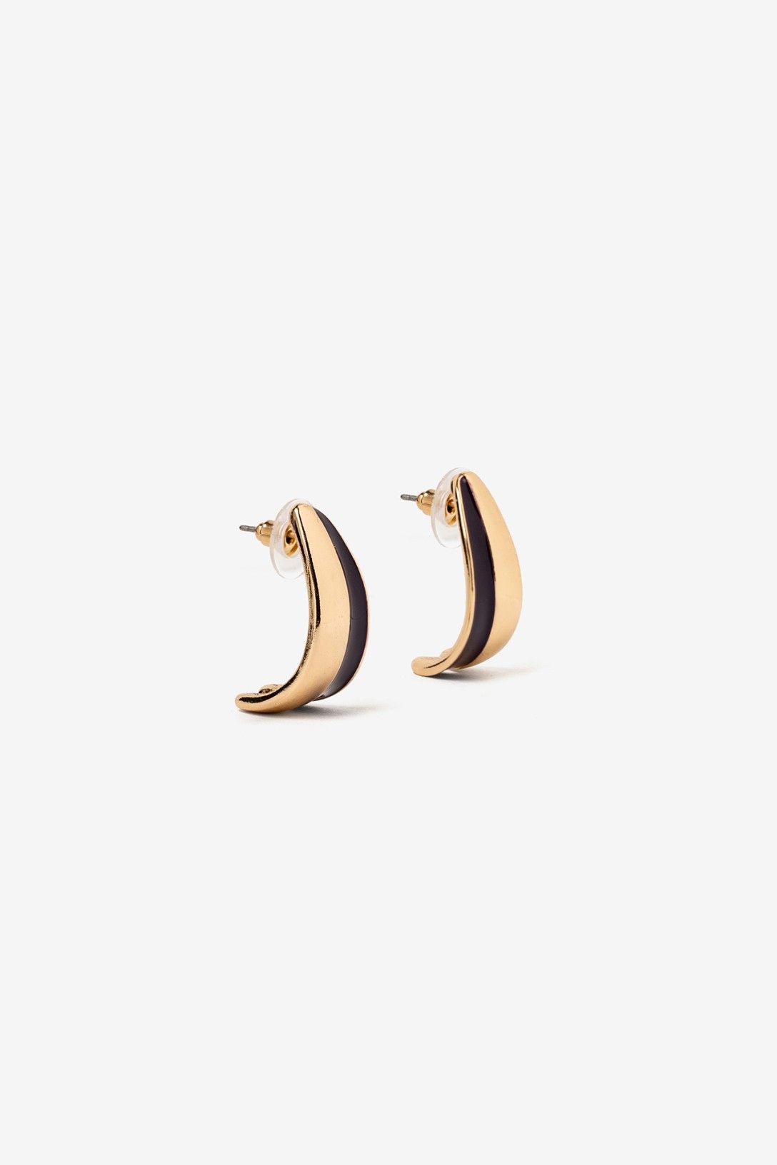 Pendientes Medio Aro Morado