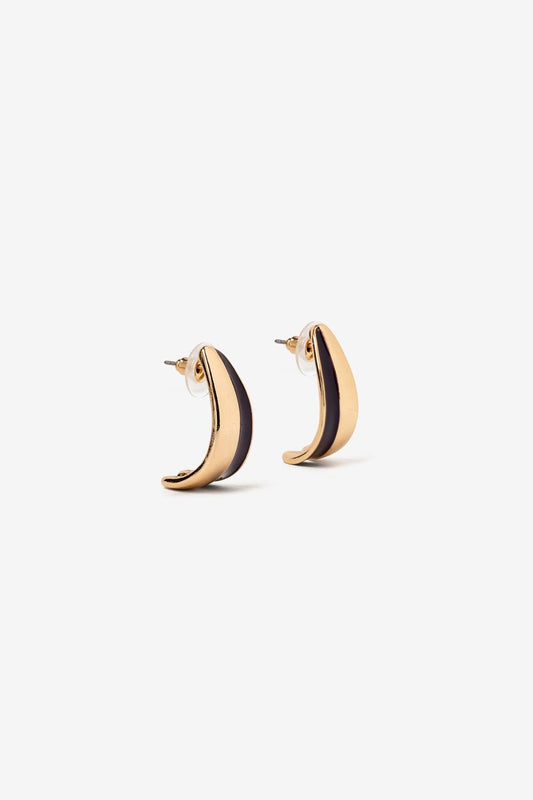 Pendientes Medio Aro Morado