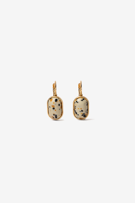 Pendientes Piedra Beige Multicolor
