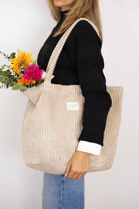 Bolsa Grande Cremallera Moka