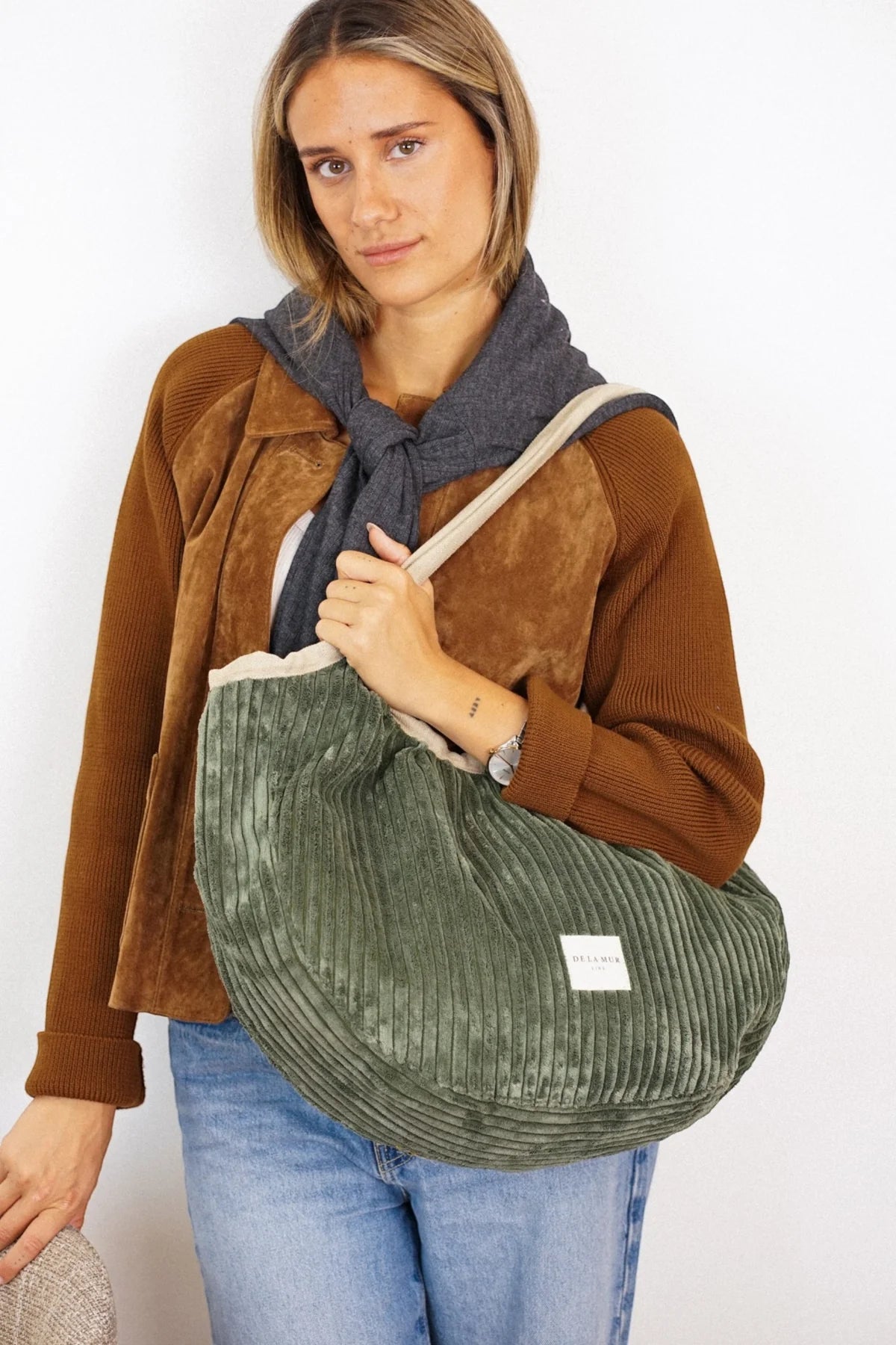 Bolsa Ribete Cremallera Musgo