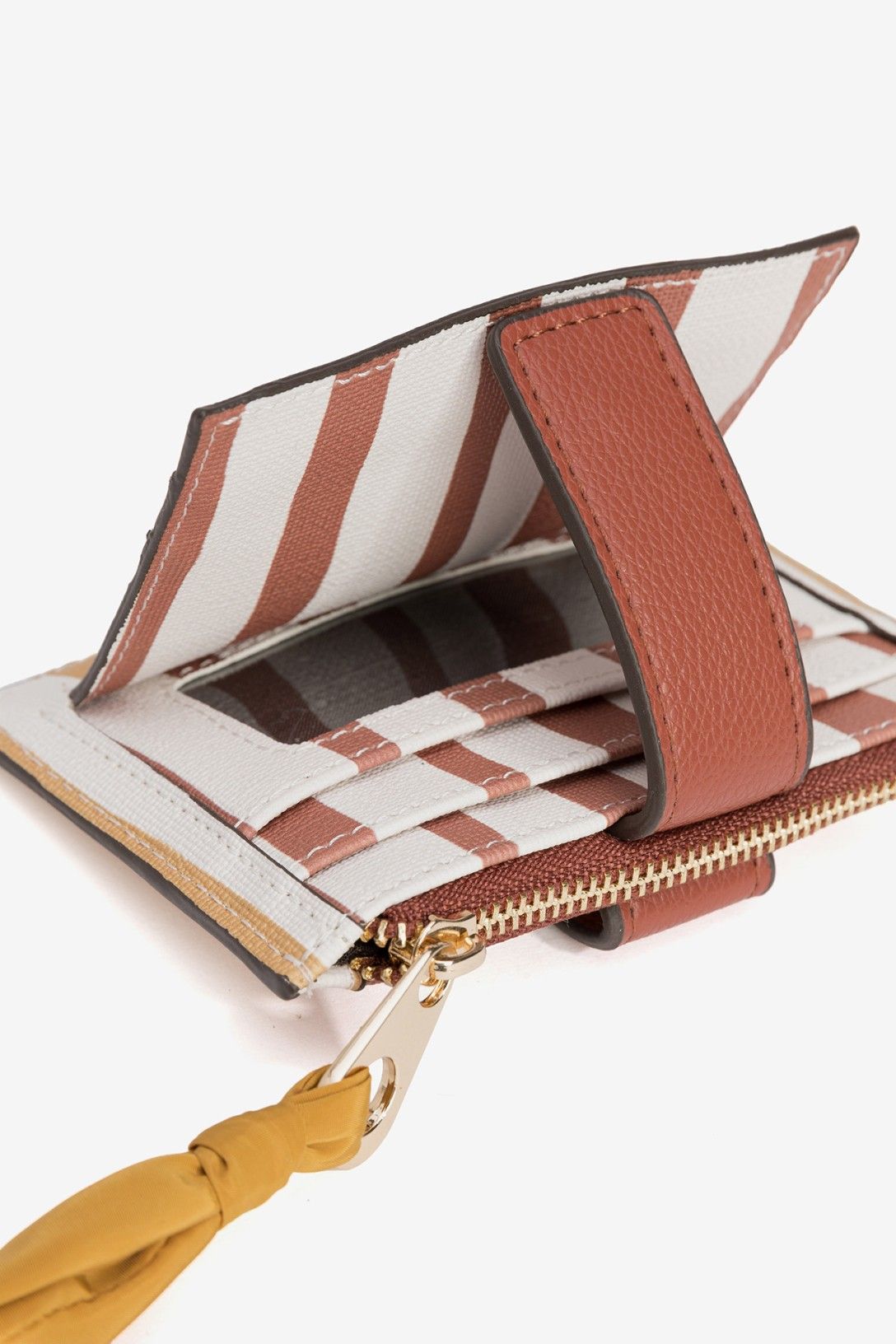 Monedero Wallet Rayas Mostaza