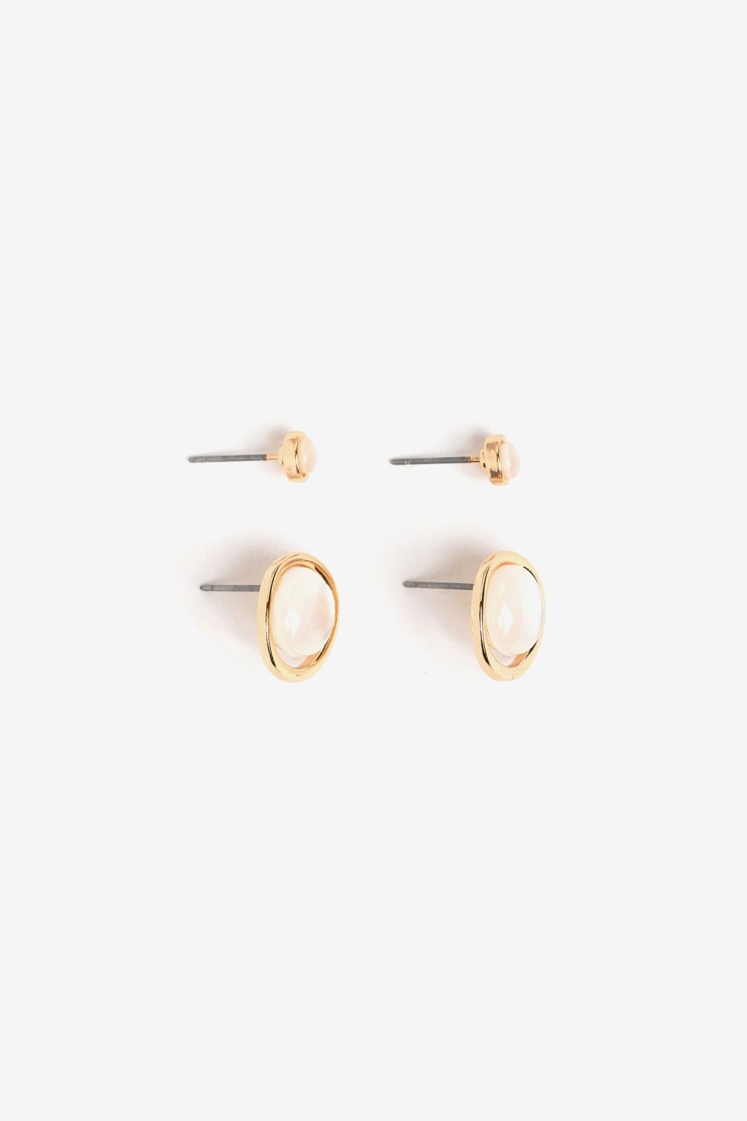 Pendientes Conjunto Aro Redondo Perla Grande