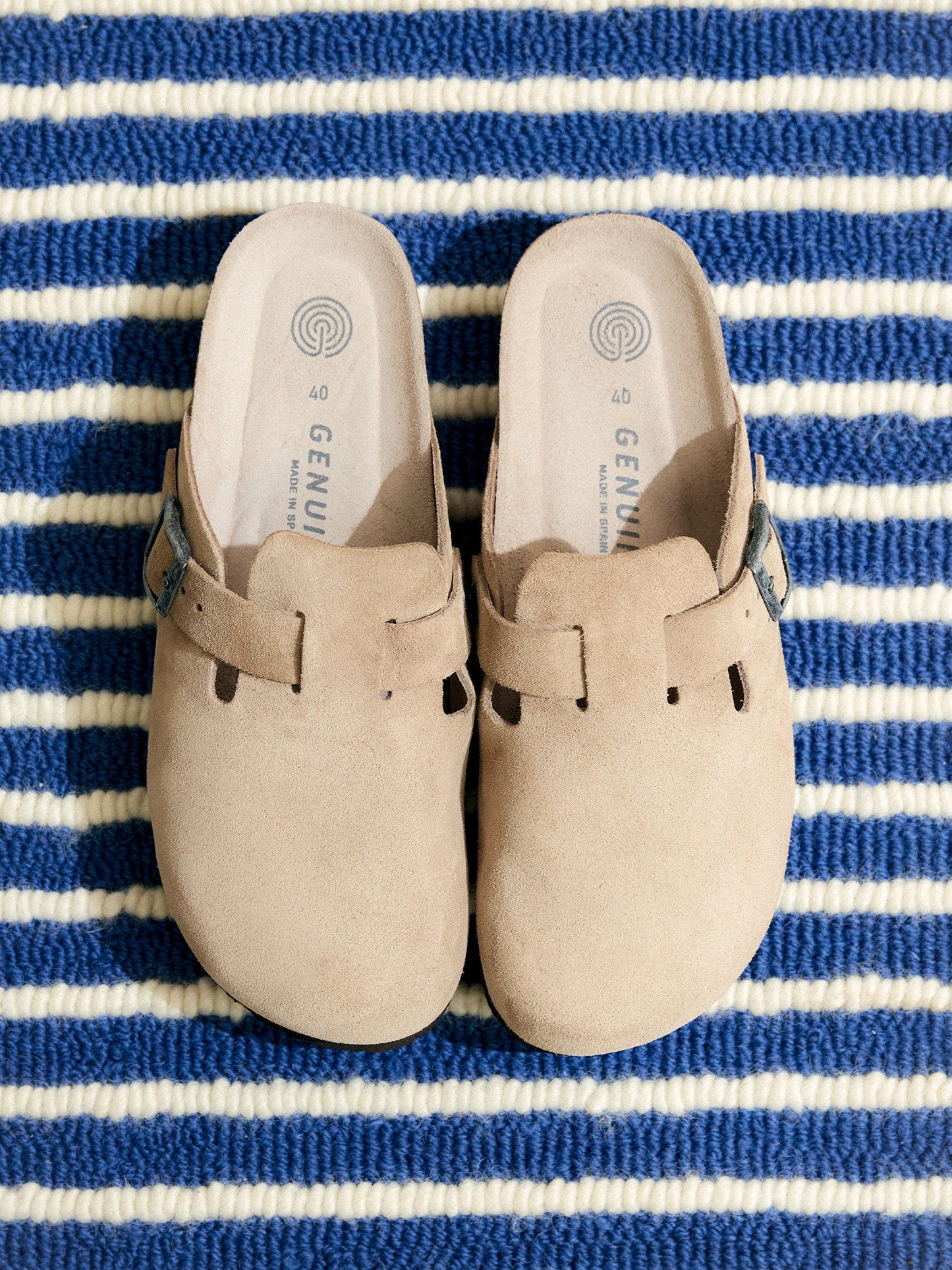 Zueco Riva Velour Taupe Unisex