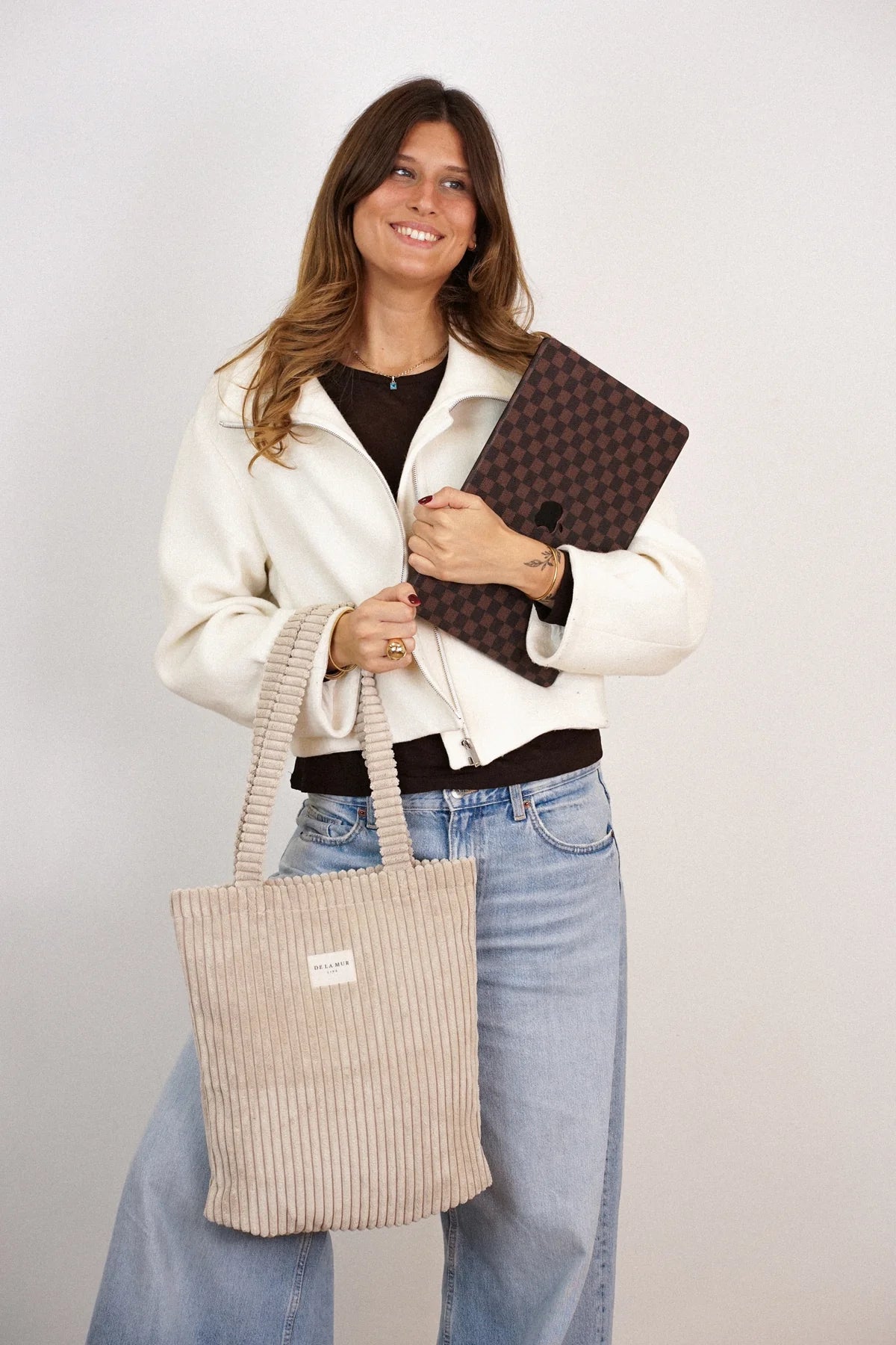 Bolsa Pequeña Cremallera Moka