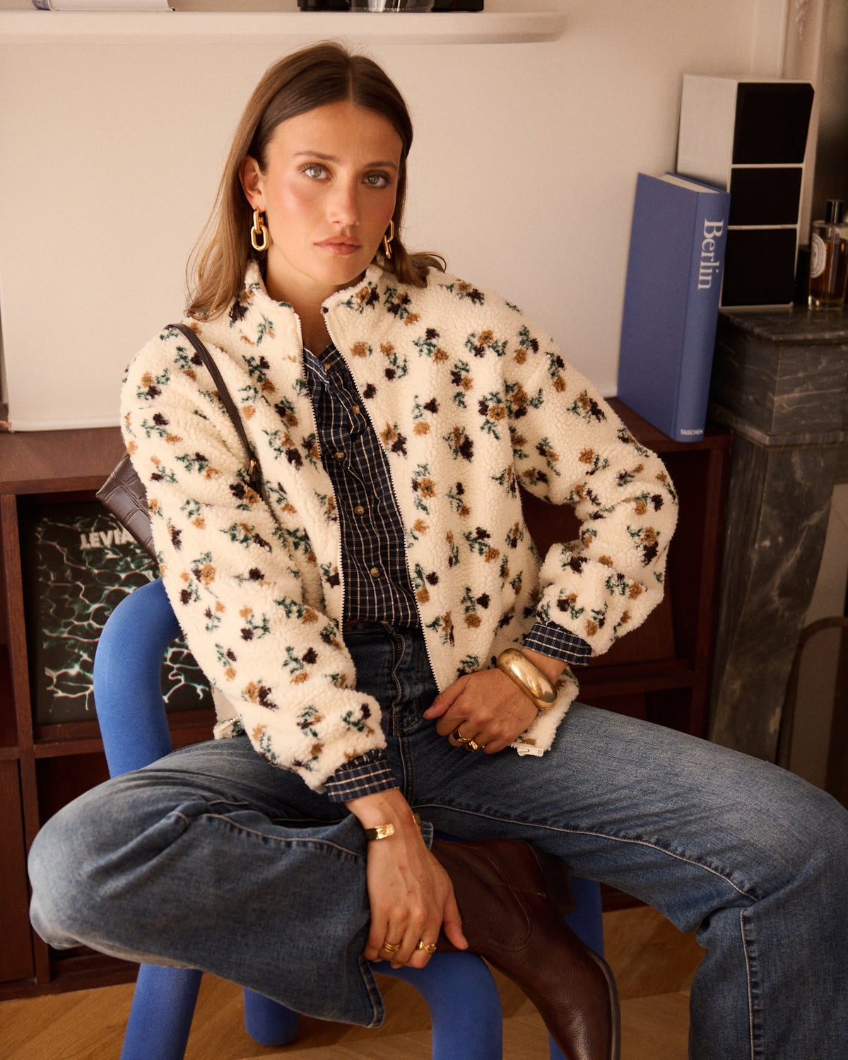 Chaqueta Teddy Floral