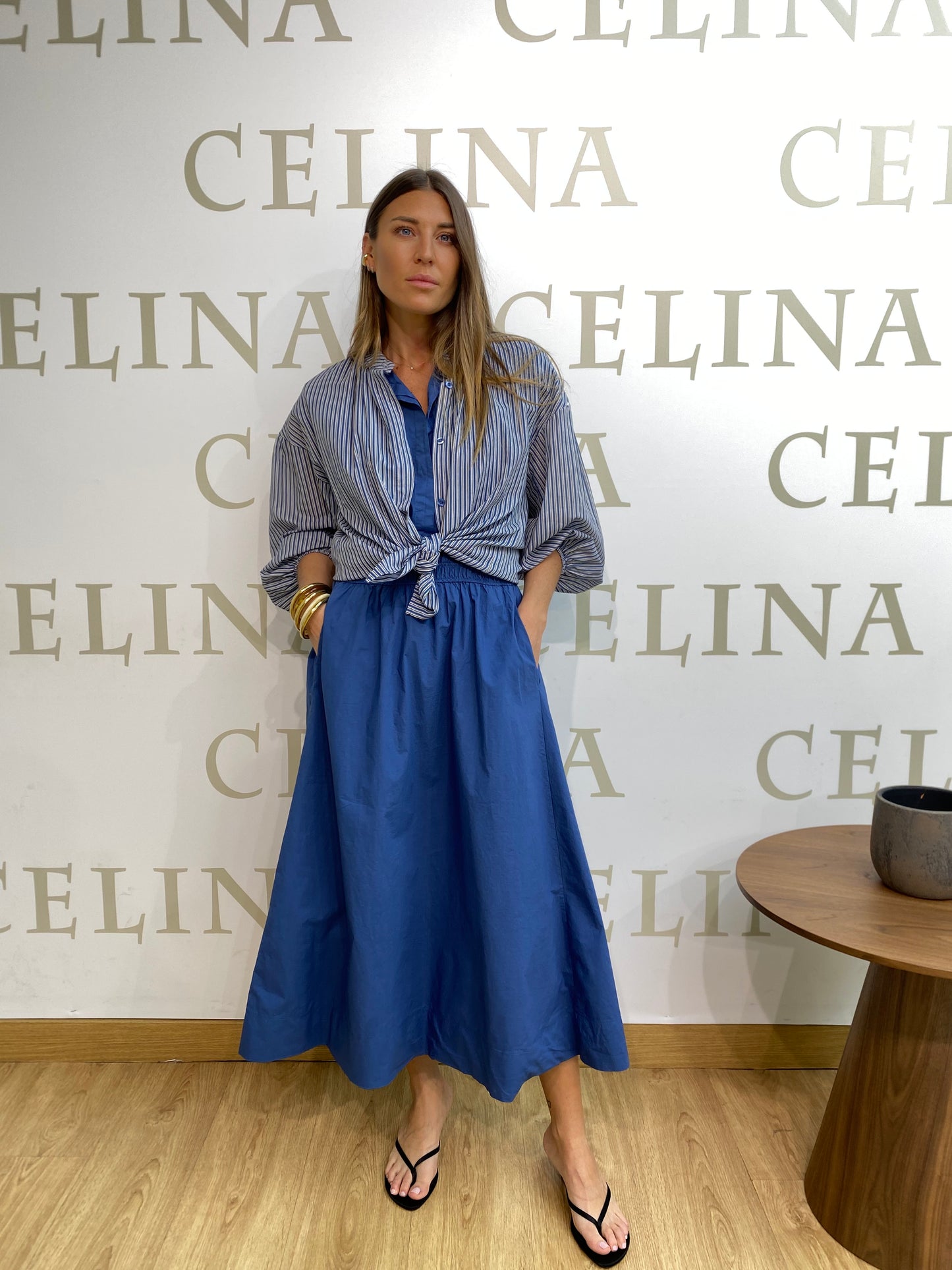 Vestido Algodón Azul Celina