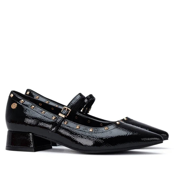 Zapato Charol Con Tachuelas Negro