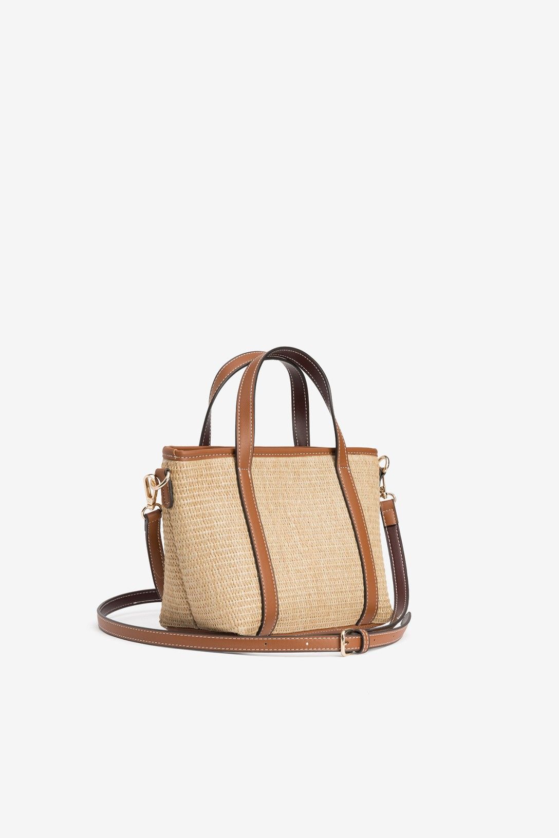 Bolso Mini Bandolera Rafia Pompones