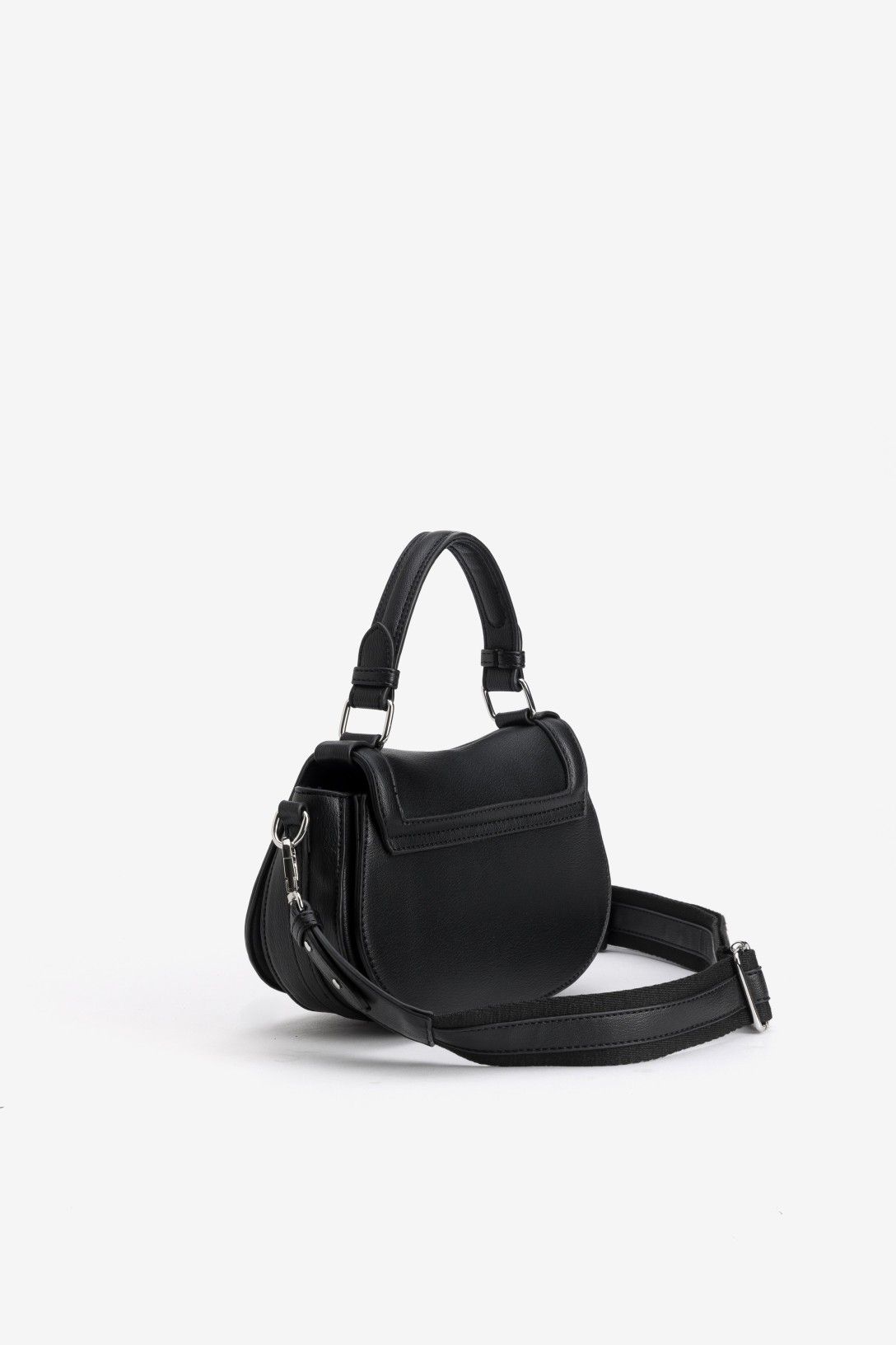Bolso Redondo Bandolera Negro