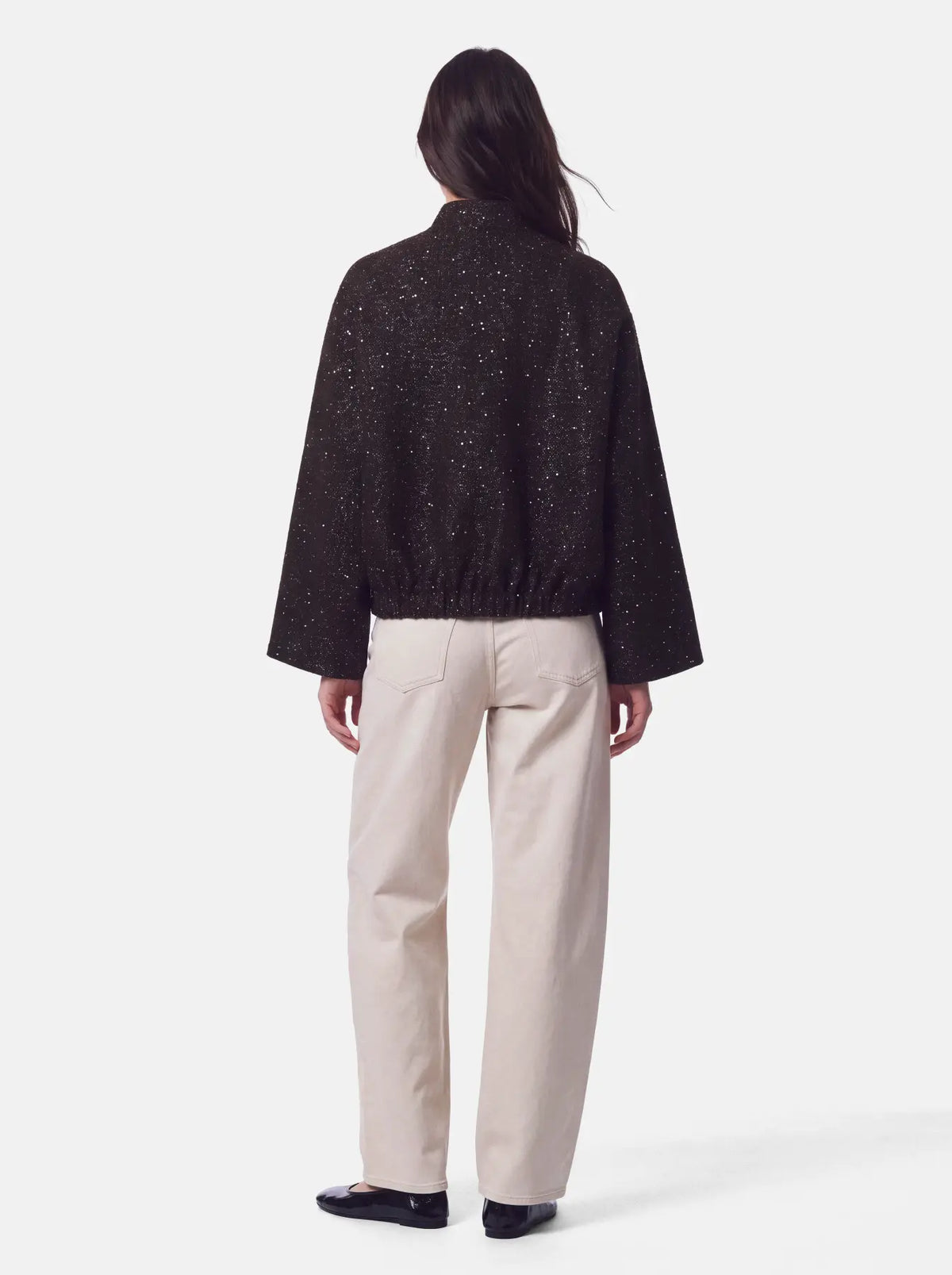 Bomber Maxi Brillos Marrón