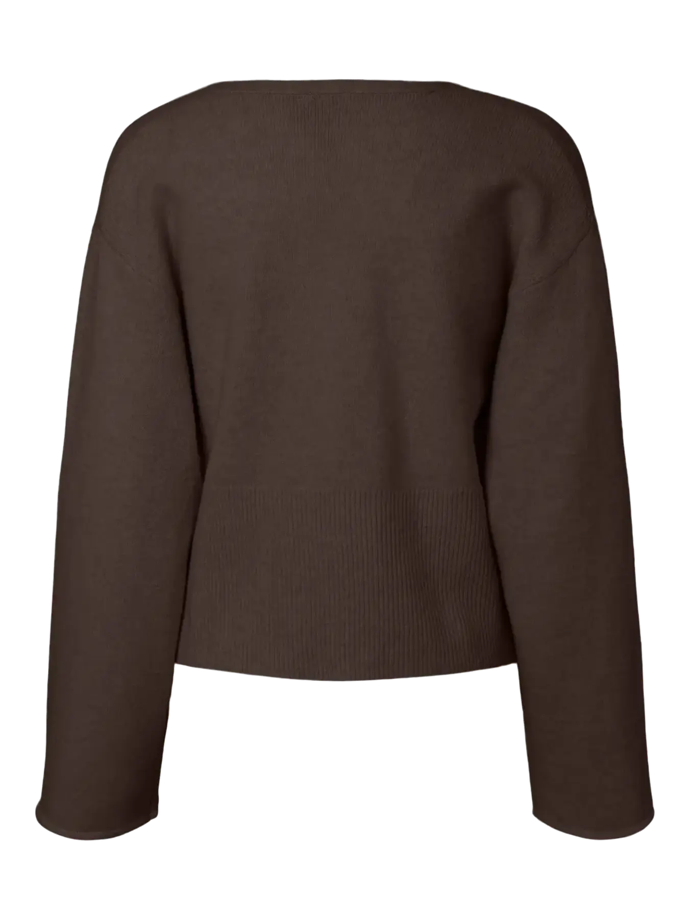 Cardigan Punto Cruzada Marrón