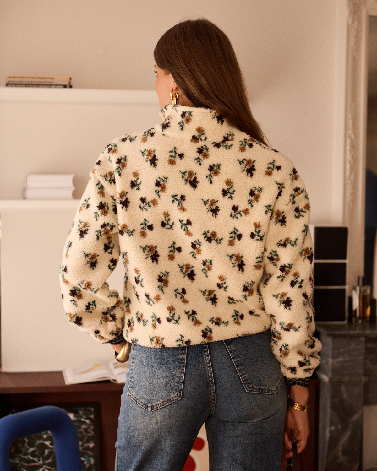 Chaqueta Teddy Floral