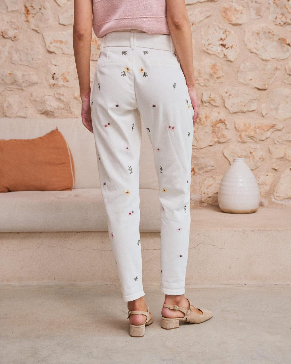 Pantalón Vaquero Flores Zenia