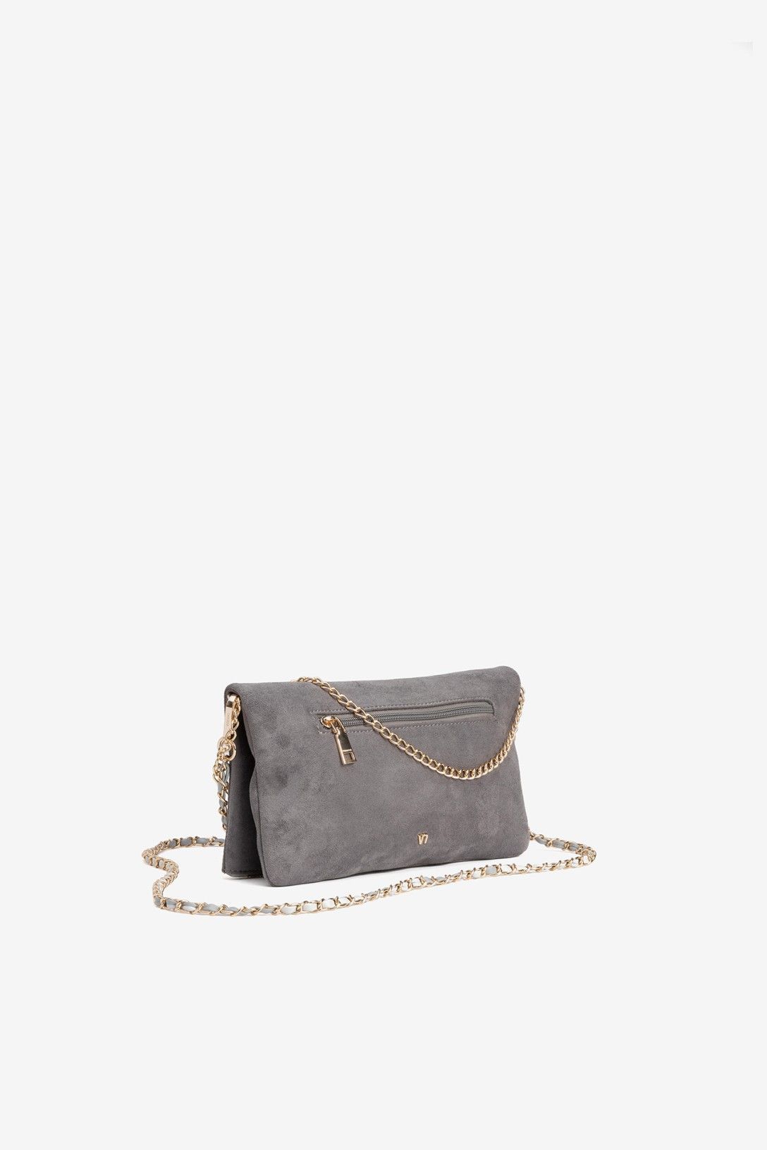 Bolso Rectangular Tachas Serraje Azul