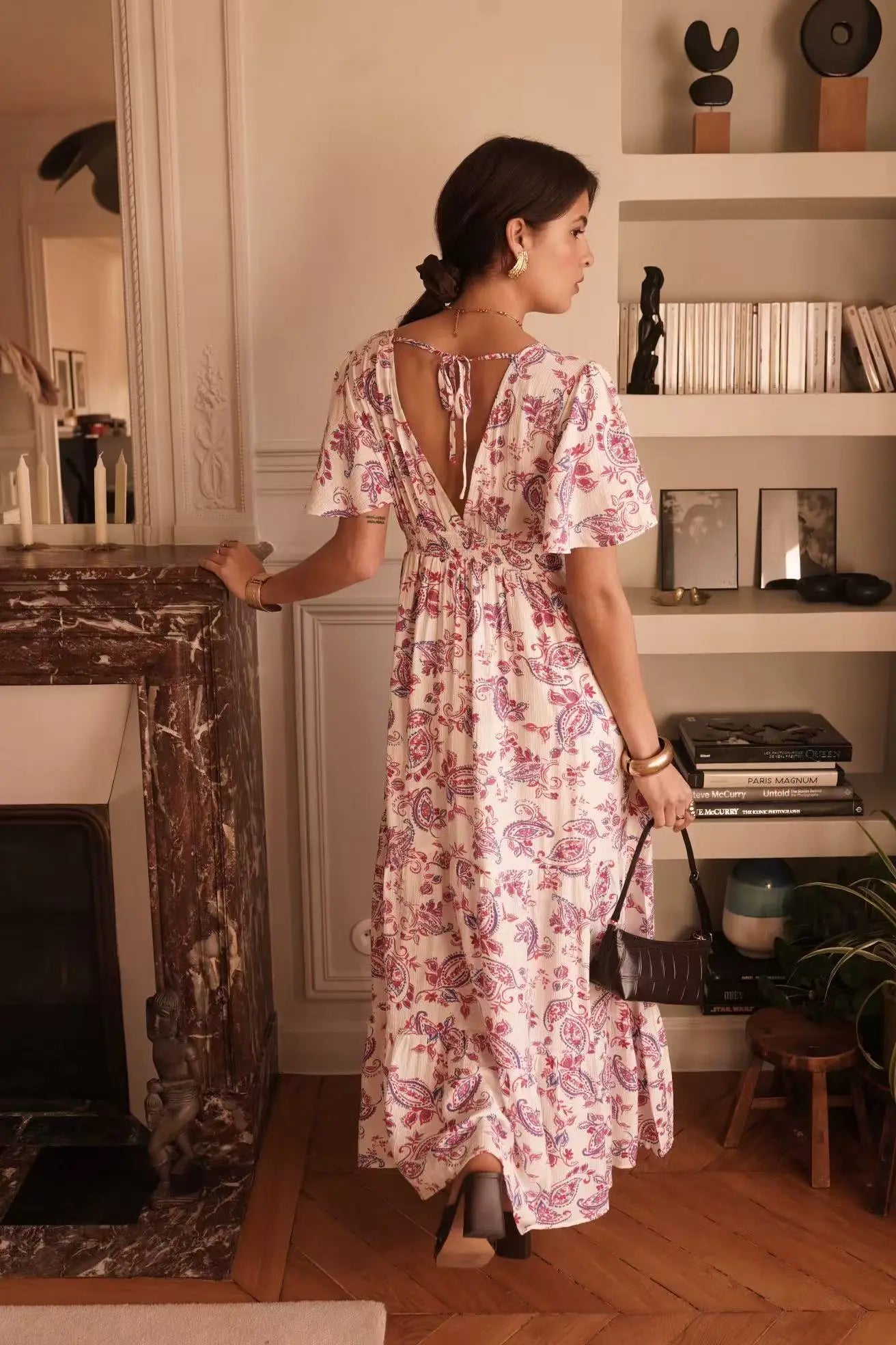 Vestido Largo Bohemio Rosa
